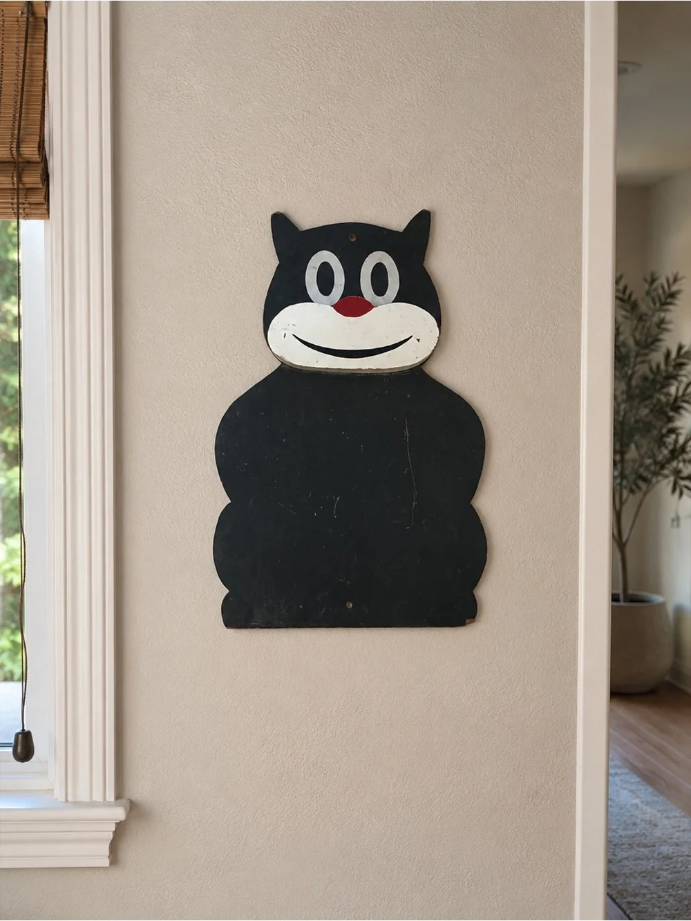 Super Cute Antique Vintage Felix the Cat Chalkboard Blackboard.